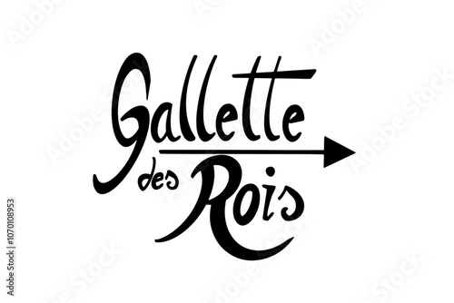 Vector text Galette des Rois