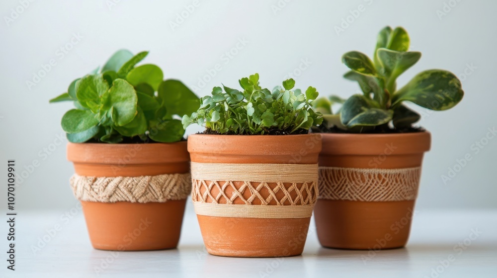 Fresh Potted Houseplants on a Wooden Table Background Fresh Potted Houseplants on a Wooden Table Background