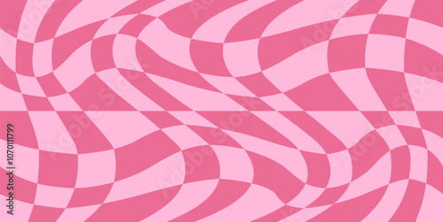 Psychedelic checkerboard poster