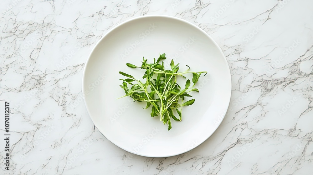 Plate filled with fresh, healthy bean sprouts, their tender stems and bright green tips standing out in a clean, minimalist setup. Plate filled with fresh, healthy bean sprouts, their tender stems and bright green tips standing out in a clean, minimalist setup.