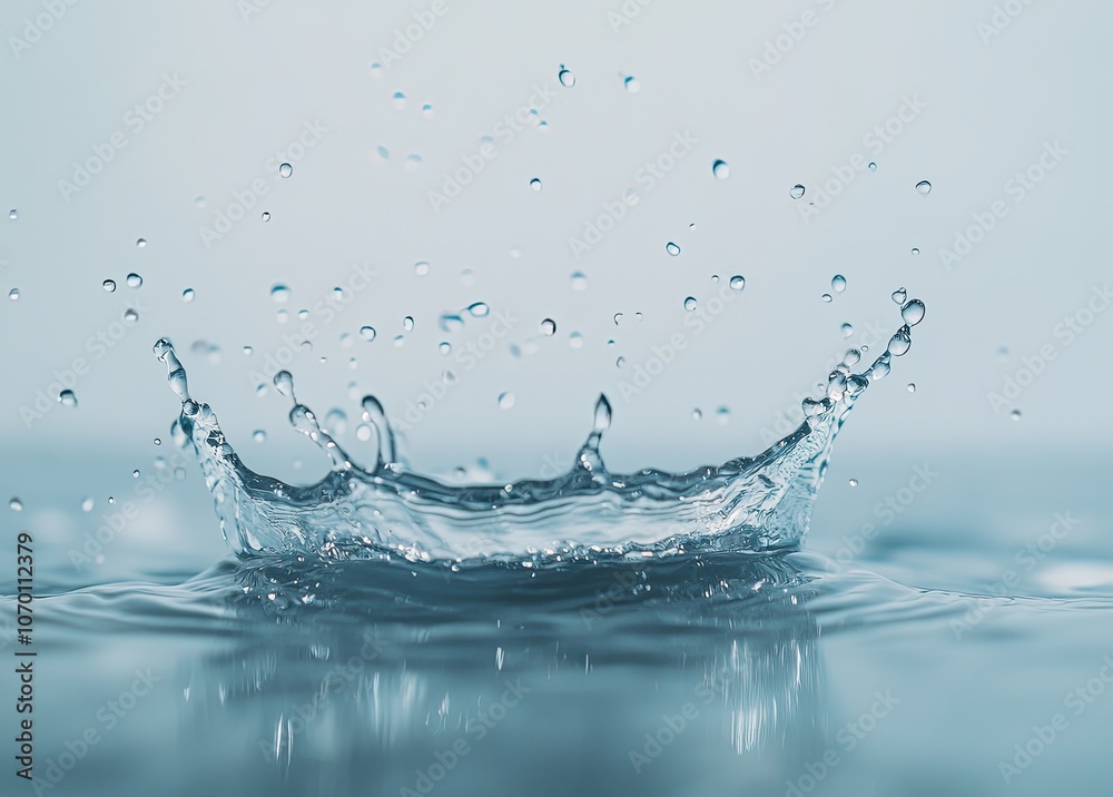 Water wave background, water splash with bubbles on a light blue background Water wave background, water splash with bubbles on a light blue background