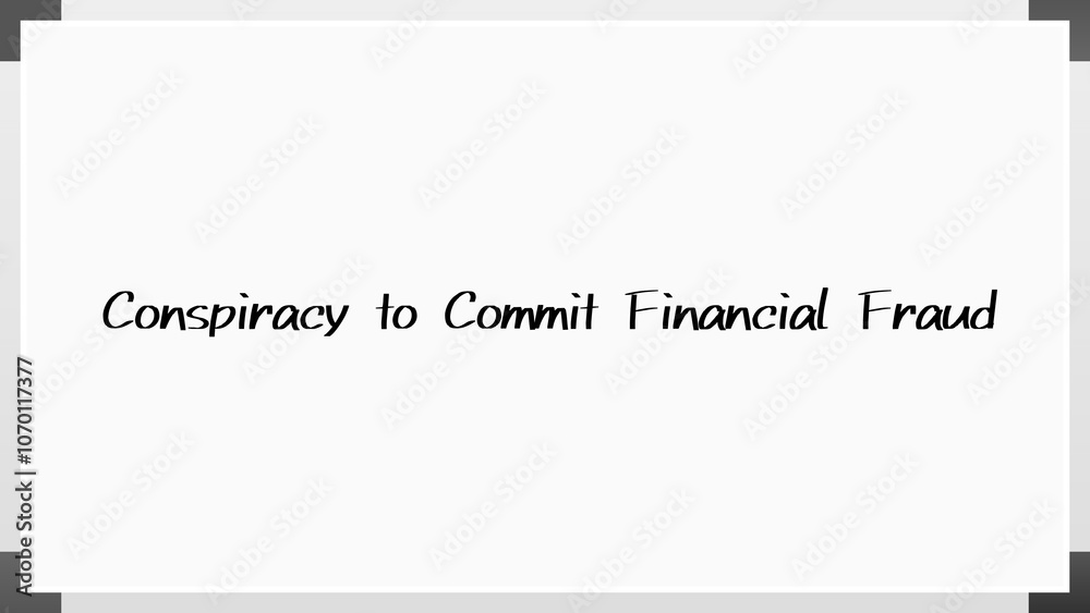 Conspiracy to Commit Financial Fraud のホワイトボード風イラスト Conspiracy to Commit Financial Fraud のホワイトボード風イラスト