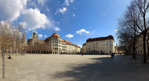 Leipzig Panorama: Modern Spring Views of Augustusplatz University photo