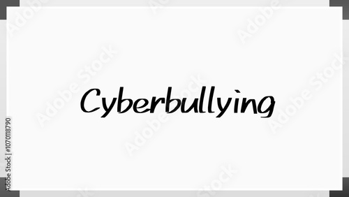 Cyberbullying のホワイトボード風イラスト