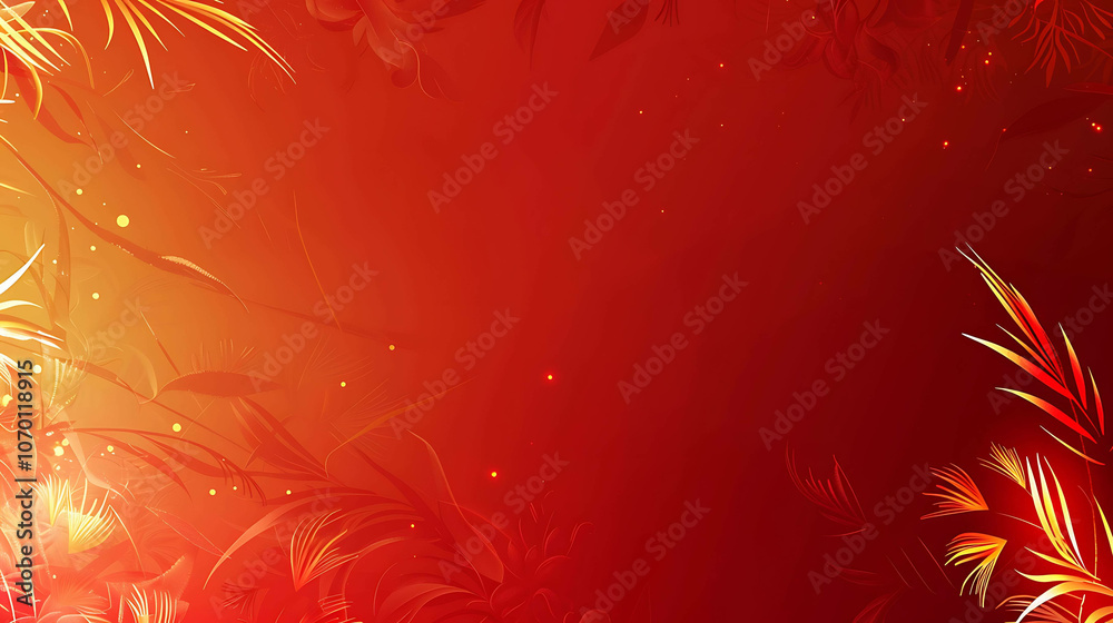 Red and orange abstract floral background with a gradient. Red and orange abstract floral background with a gradient.