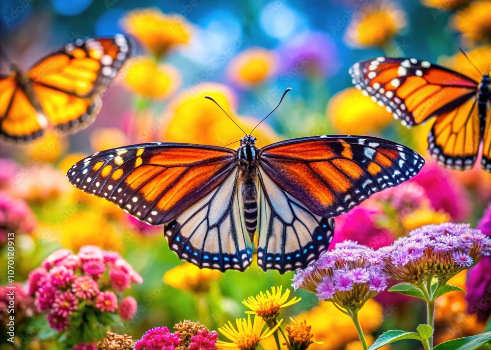 Naklejka premium Stunning Butterflies: High-Quality, Deep Focus Images