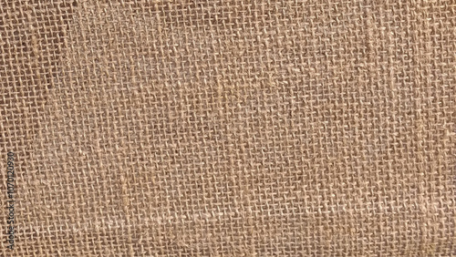 Full frame texture of a jute rug. Threads background. Sackcloth surface, material