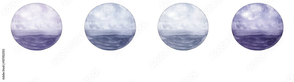 Naklejka premium set of moon on transparent background