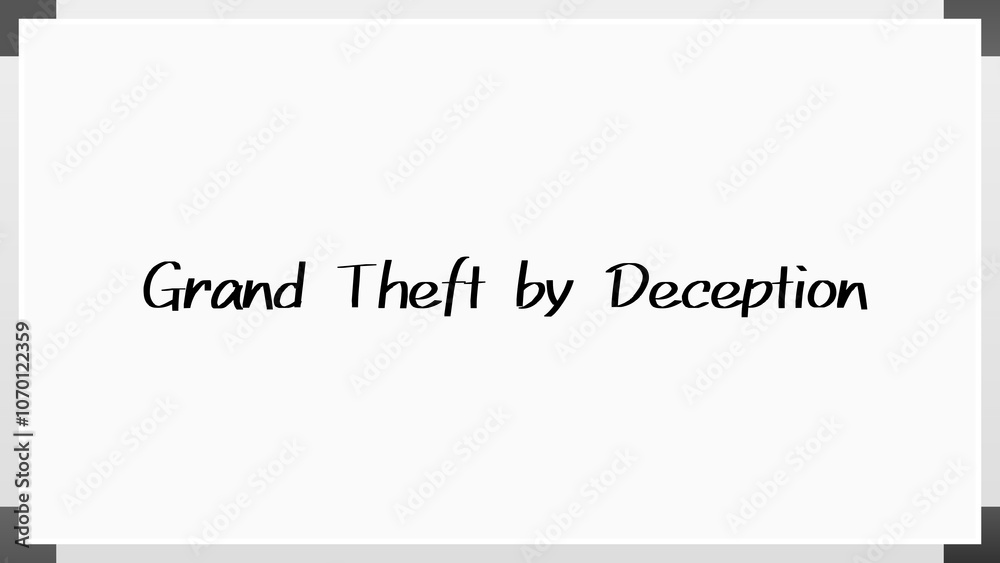 Grand Theft by Deception のホワイトボード風イラスト Grand Theft by Deception のホワイトボード風イラスト
