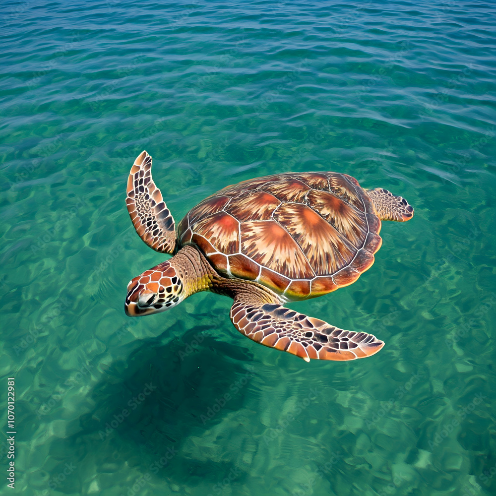 Fototapeta premium sea turtle on the sea