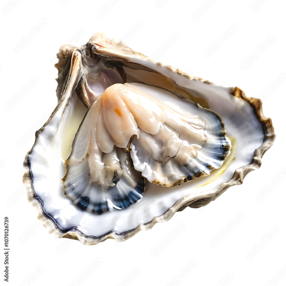Freshly Shucked Oyster on a Black Background. Freshly Shucked Oyster on a Black Background.