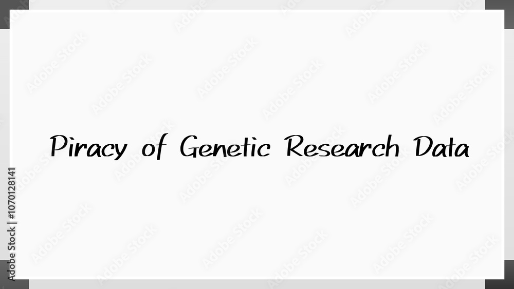 Piracy of Genetic Research Data のホワイトボード風イラスト Piracy of Genetic Research Data のホワイトボード風イラスト