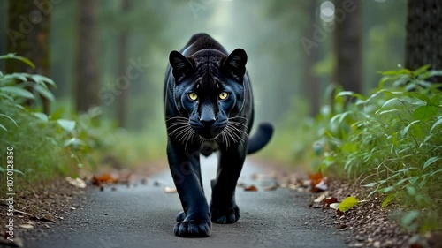 Black Panther in the Forest