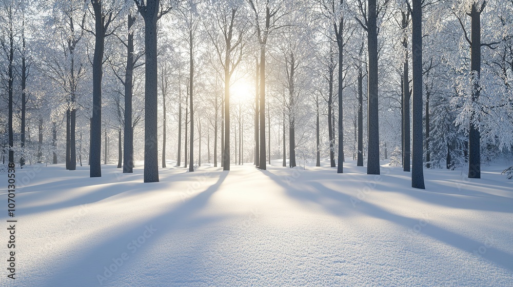 Abstract Marketing Background Featuring a 3D Render of a Winter Forest Park Scene with Snow, Captured in High-End Aerial Photography Composition. This Design Emphasizes Minimalist and Advanced Technol Abstract Marketing Background Featuring a 3D Render of a Winter Forest Park Scene with Snow, Captured in High-End Aerial Photography Composition. This Design Emphasizes Minimalist and Advanced Technol