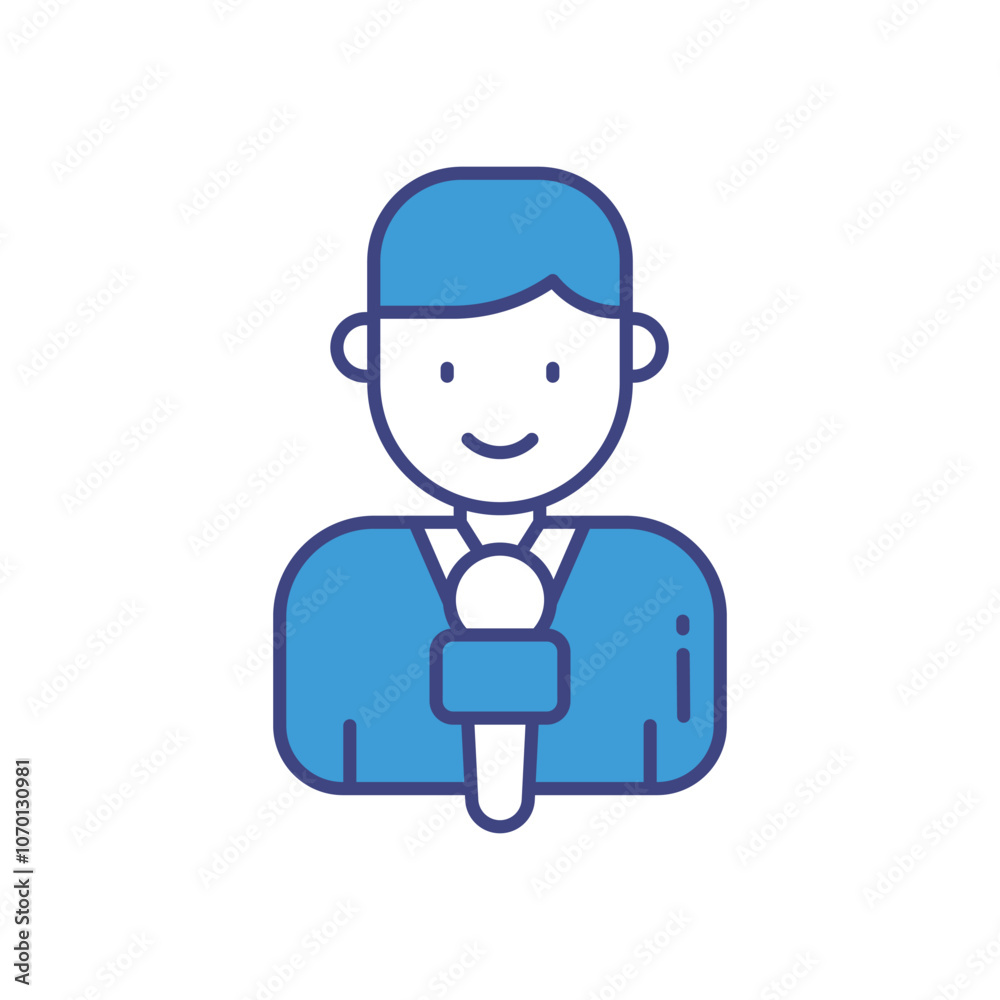 Journalist vector icon stock illustration Journalist vector icon stock illustration