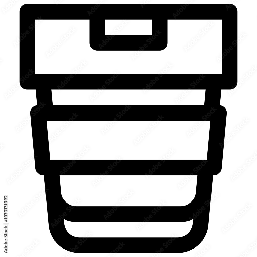 Reusable coffee cup. Editable stroke vector icon. Reusable coffee cup. Editable stroke vector icon.