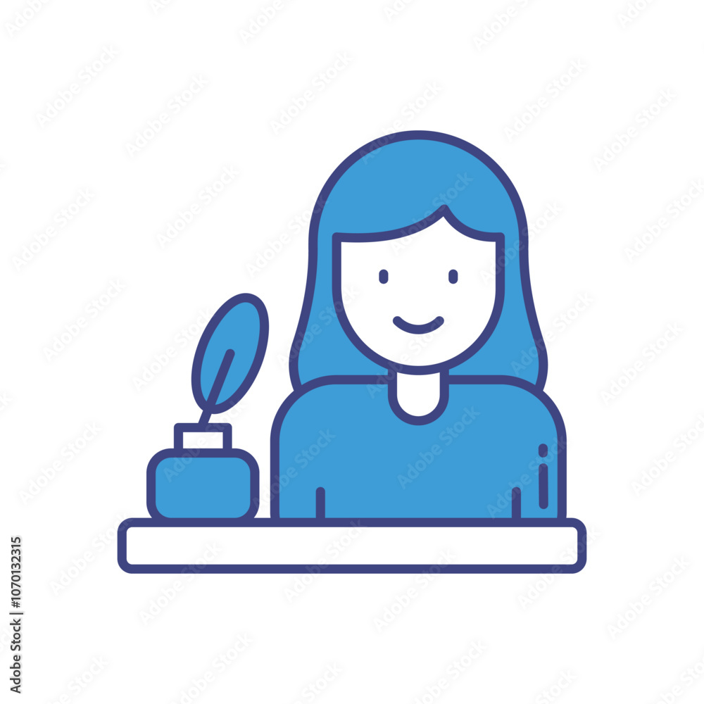 Writer vector icon stock illustration Writer vector icon stock illustration