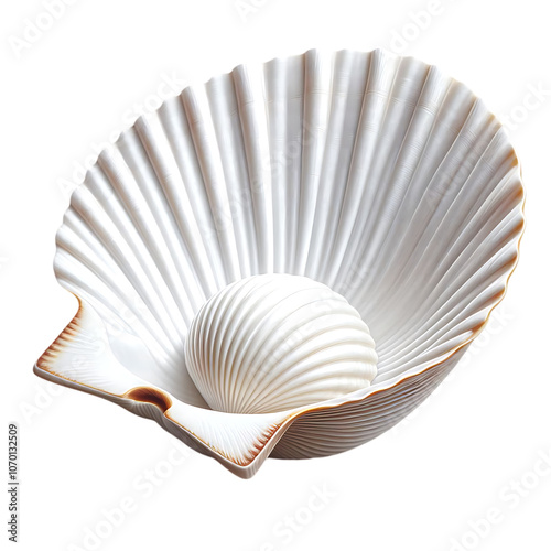 ite Scallop Shell with Inner Pearl photo