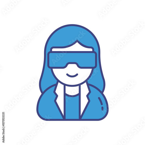 Researcher vector icon stock illustration