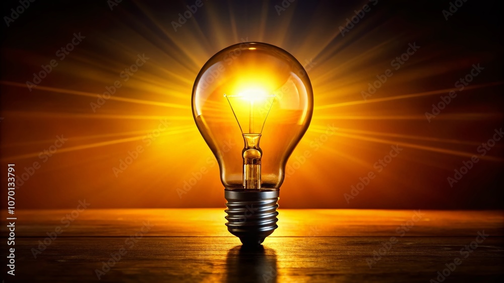 Captivating Silhouette of a Glowing Light Bulb Against a Dark Background, Symbolizing Innovation, Inspiration, and Ideas in a Creative Concept for Modern Design Captivating Silhouette of a Glowing Light Bulb Against a Dark Background, Symbolizing Innovation, Inspiration, and Ideas in a Creative Concept for Modern Design