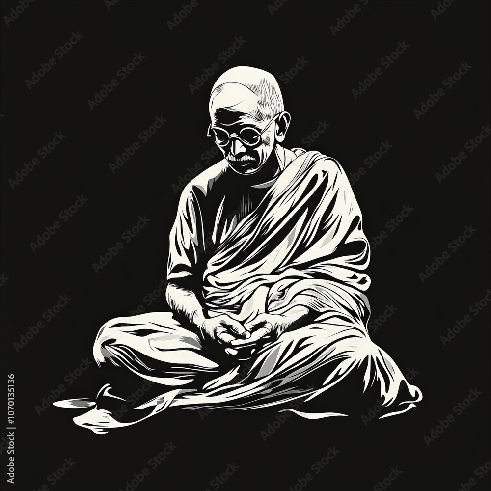 Mahatma Gandhi, vector illustration Mahatma Gandhi, vector illustration