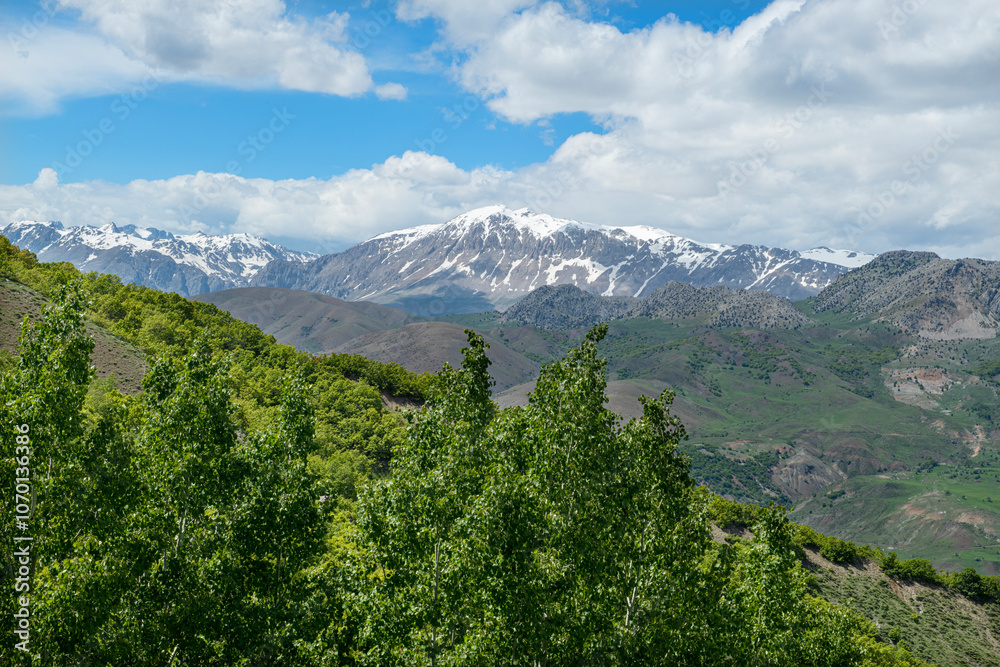 Green plains, snowy mountains. Blue sky and snowy mountains. Snowy mountains of Tunceli. Pülümür Valley, Buyer Mountain, Sarıgül Plateau, Buyer Waterfall.Munzur, Tunceli, Türkiye.
Green plains, snowy mountains. Blue sky and snowy mountains. Snowy mountains of Tunceli. Pülümür Valley, Buyer Mountain, Sarıgül Plateau, Buyer Waterfall.Munzur, Tunceli, Türkiye.