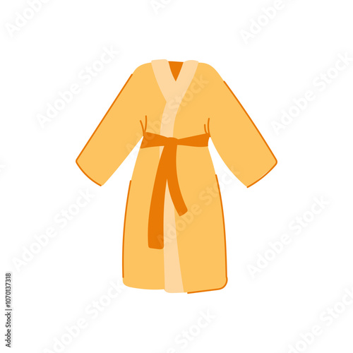 waffle bathrobe cartoon. terry silk, fleece hooded, unisex lightweight waffle bathrobe sign. isolated symbol vector illustration