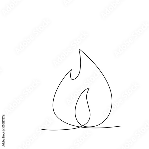 Fire one line drawing 