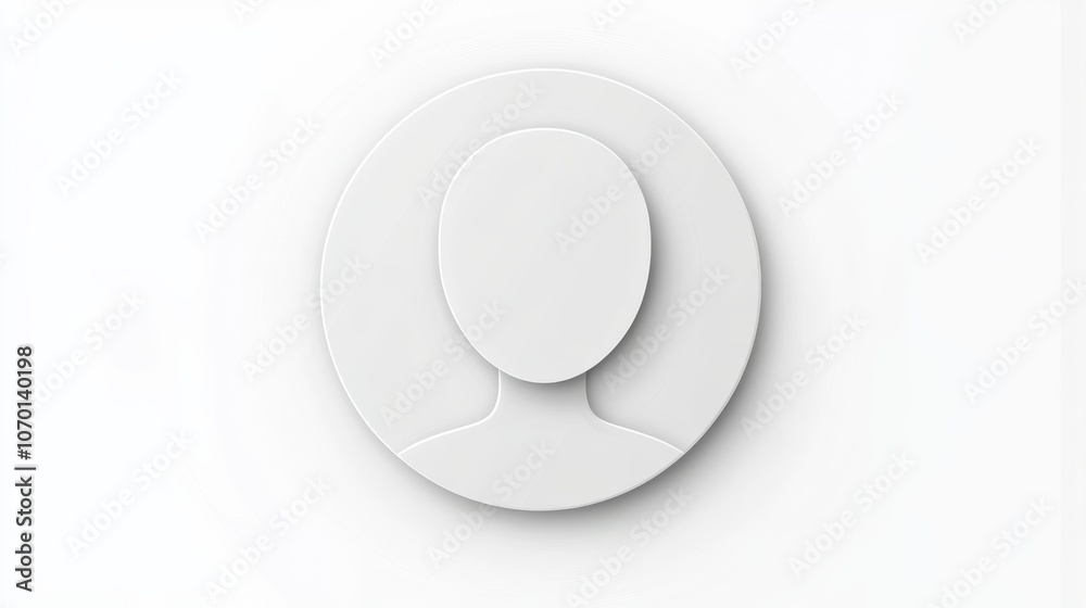 White user icon on clean circular background White user icon on clean circular background