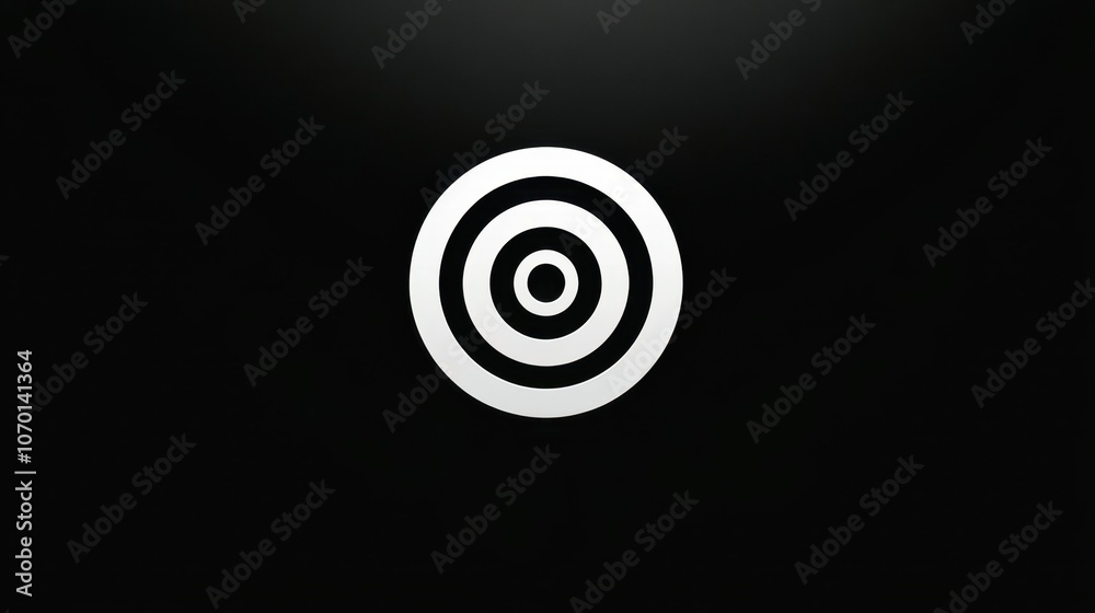 Target symbol on black background Target symbol on black background