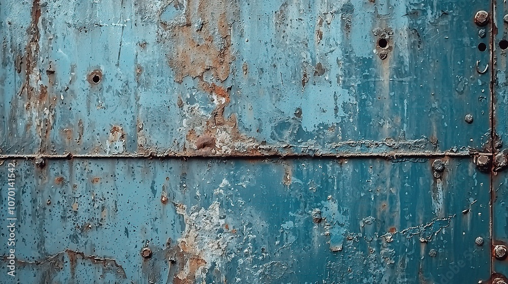Textured Blue Metal Surface with Rust Patterns Textured Blue Metal Surface with Rust Patterns