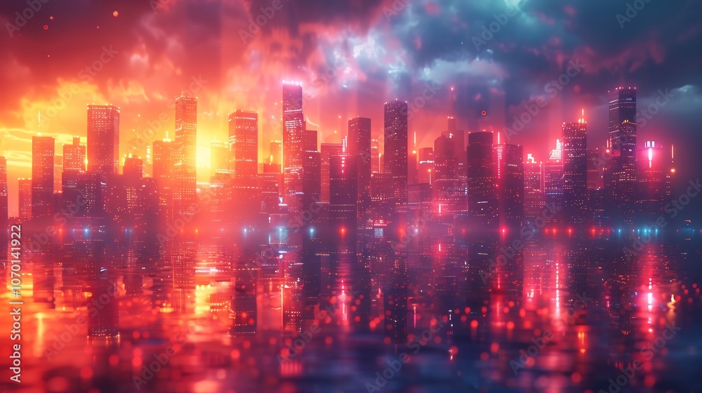 Striking design representing AI urban planning emphasizing smart city development resource management and sustainable growth initiatives Striking design representing AI urban planning emphasizing smart city development resource management and sustainable growth initiatives