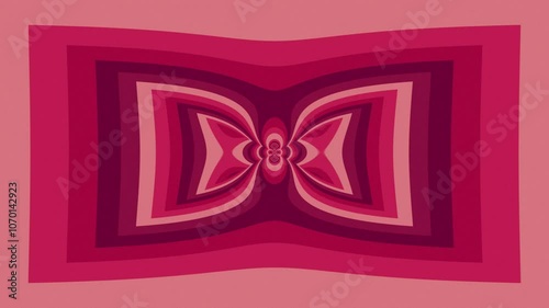 A 30-second seamless loop animation of a hypnotic red and pink rectangular tunnel effect, rendered in 4K resolution (3840x2160) at 60 fps. 