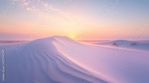 White Sand Dunes at Sunset