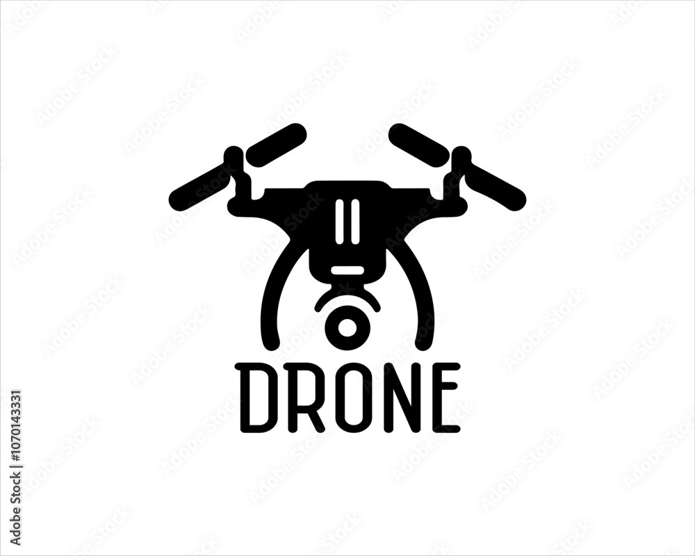 Drone Silhouette Vector Icon Logo Design Illustration Drone Silhouette Vector Icon Logo Design Illustration