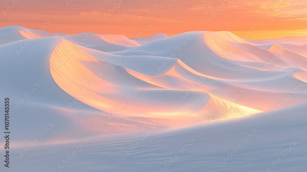 Sunset Over White Sand Dunes Sunset Over White Sand Dunes