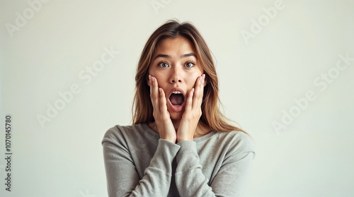 woman with a expression of surprise