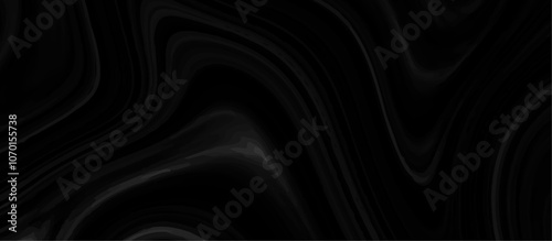 Black and grey liquid marble pattern texture natural background.  Liquify Swirl black and gray color art. Beautiful drawing with the divorces and wavy lines in gray tones. 