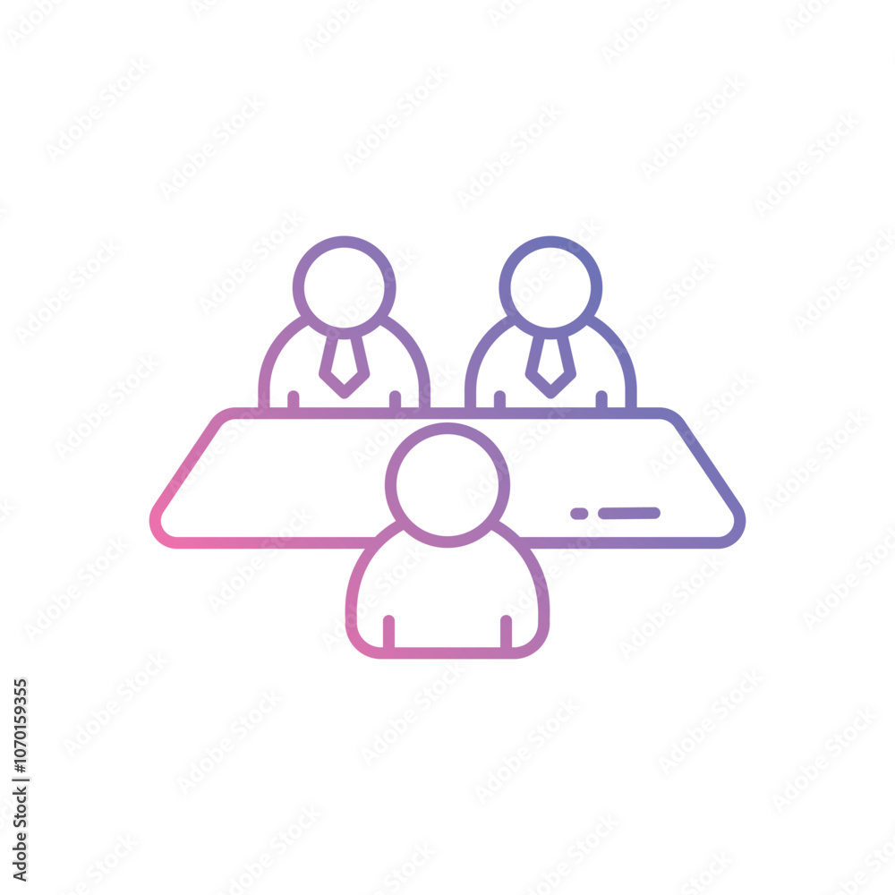 Job Interview vector icon stock illustration Job Interview vector icon stock illustration