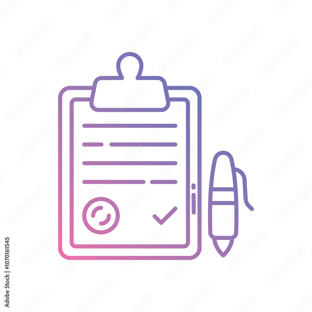 Employment Contract vector icon stock illustration Employment Contract vector icon stock illustration