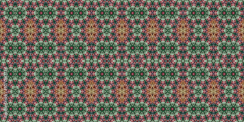 Seamless kaleidoscope pattern. The texture of the woven pattern. Endless pattern