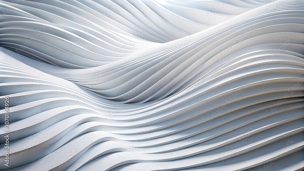 abstract white landscape, geometric curves, layered effect abstract white landscape, geometric curves, layered effect