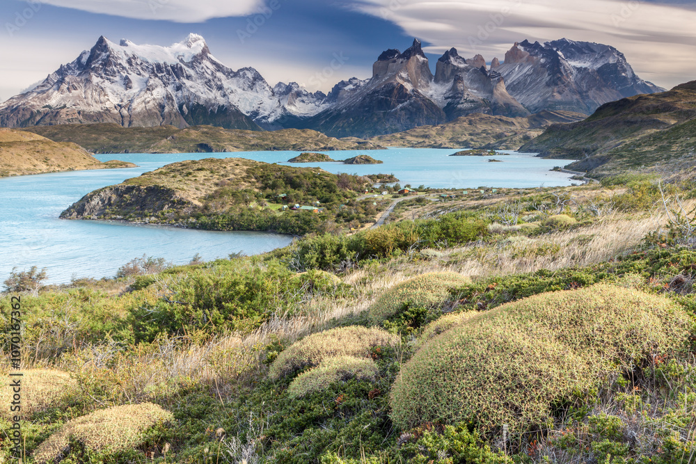 Nice view of Torres Del Paine National Park, Chile.