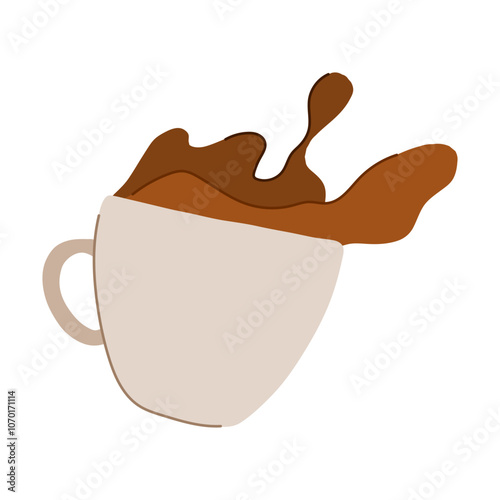 barista coffee cup splash cartoon. beans frothy, steam black, cappuccino sip barista coffee cup splash sign. isolated symbol vector illustration
