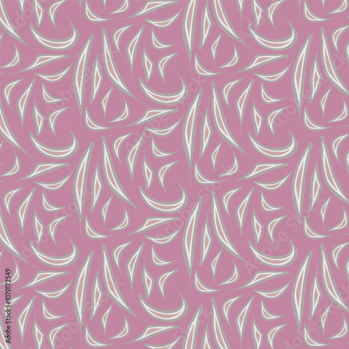 Gray - pink leaves on a pink background