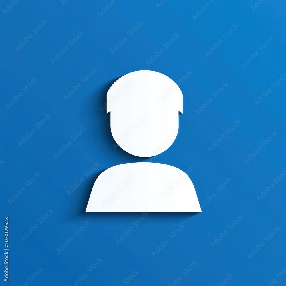 Minimalistic white user avatar icon Minimalistic white user avatar icon