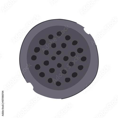 lid drain cover cartoon. stormwater infrastructure, safety access, maintenance utility lid drain cover sign. isolated symbol vector illustration