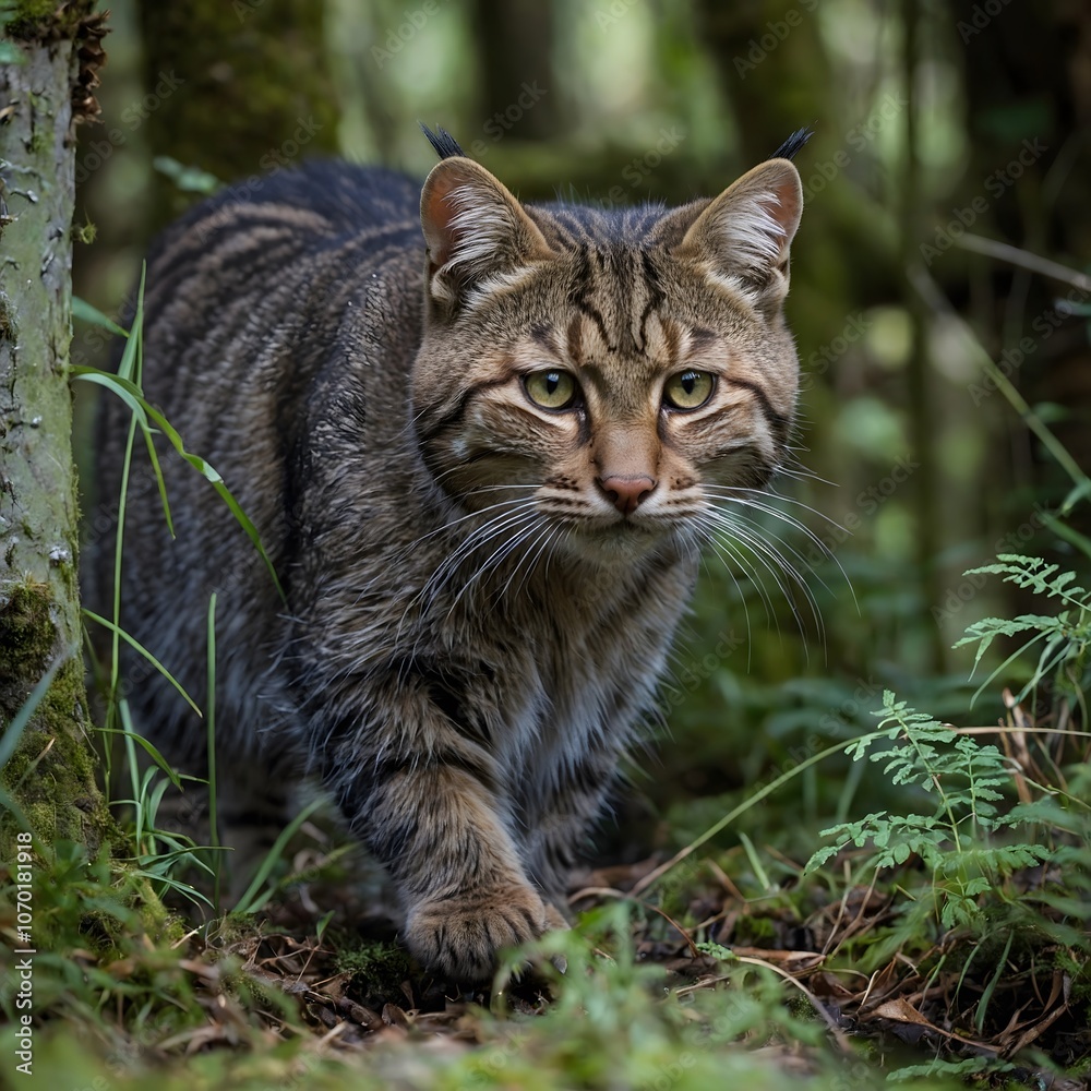Cunning Stalker: The Scottish Wildcat in Search of Prey