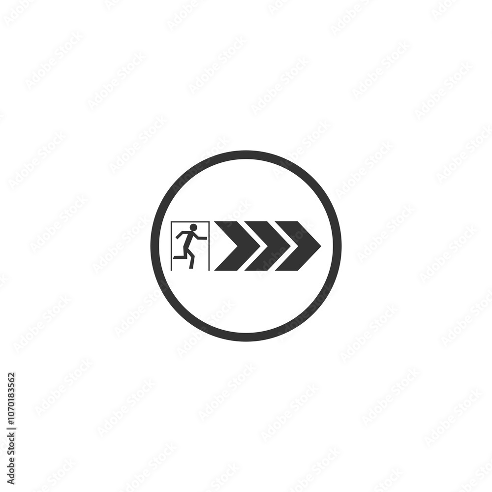 Exit door circle icon isolated on transparent background Exit door circle icon isolated on transparent background