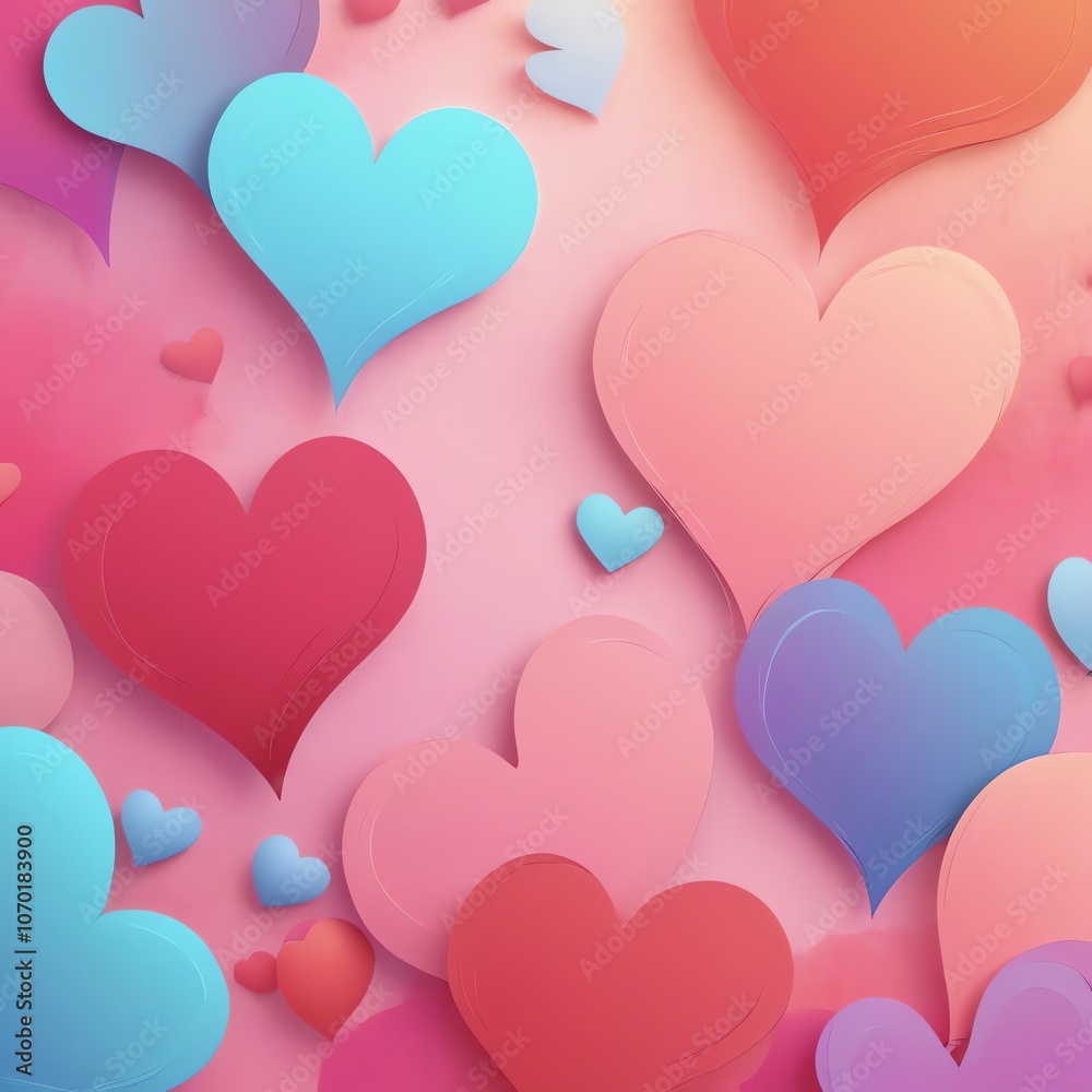Colorful Heart Pattern Colorful Heart Pattern